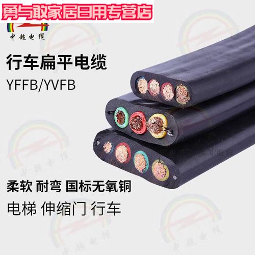 君默国标YFFB行车随行扁平电缆 2-5多芯与2.5-16平方选型指南